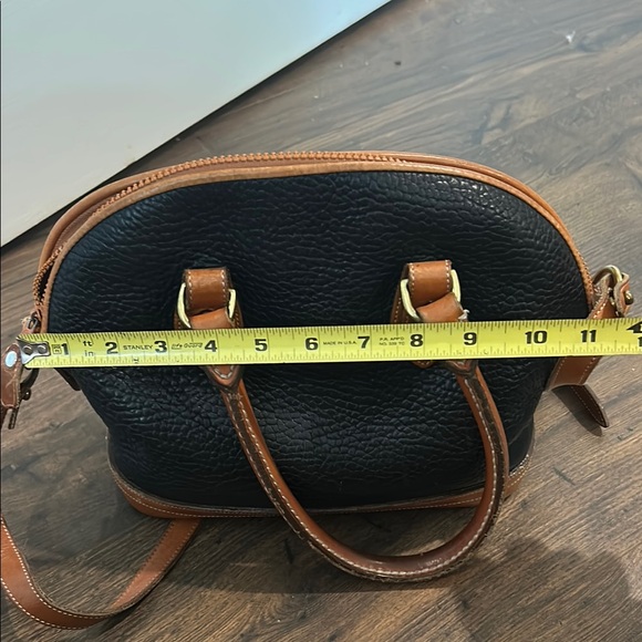 Dooney & Bourke Black and Tan Leather Satchel - Picture 9 of 11